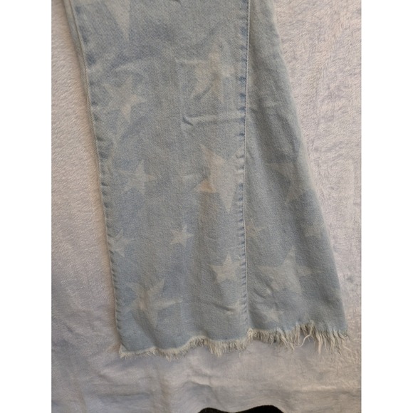 Show Me Your Mumu Star Print Bell Bottom Jeans Womens‎ Size M Light Wash Denim - Picture 5 of 9
